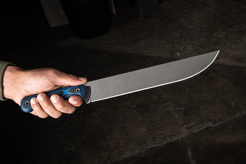 TOPS Knives Dicer 10 Slicer Knife 10" Black/Blue G-10
