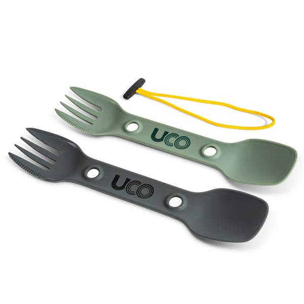 UCO Utility Spork 2-Pack with Tether, Green & Charcoal – image 1
