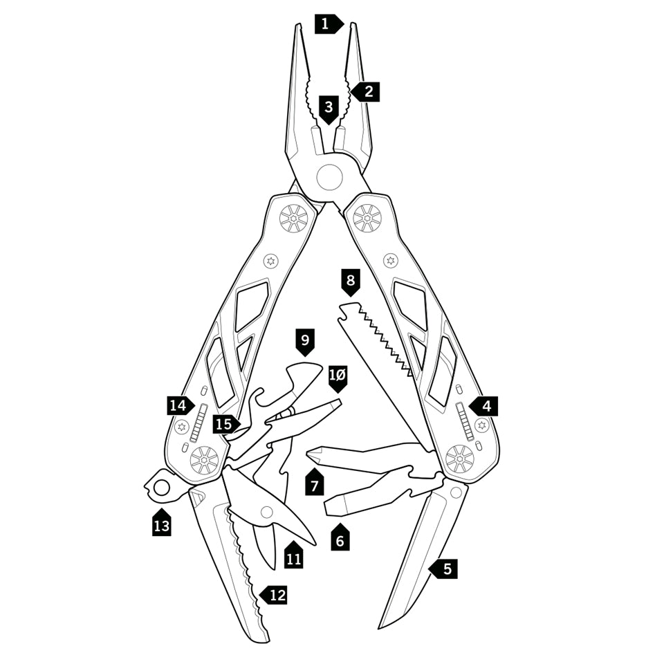 Gerber Suspension Multi-Tool – Versatile Everyday Carry with 12 Built-In Functions