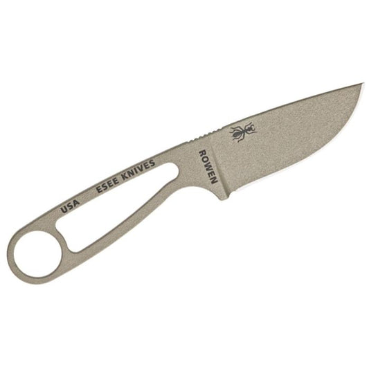 ESEE IZULA Desert Tan Neck Knife Fixed 2.875" 1095 Carbon Blade, Black Sheath, Complete Survival Kit
