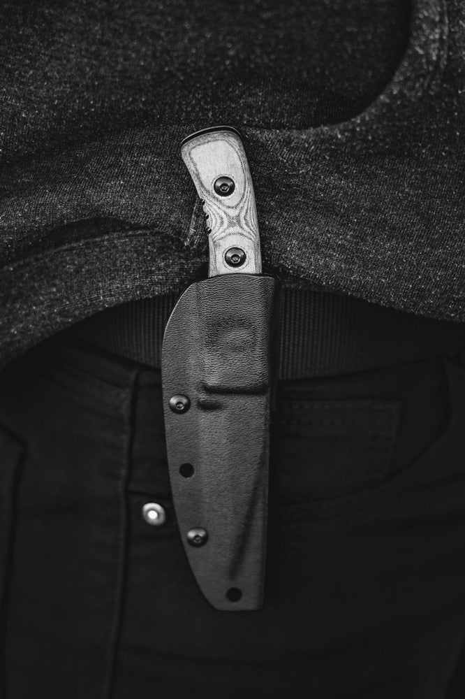 TOPS Knives Little Bro Knife Fixed Blade (3" Black Plain)
