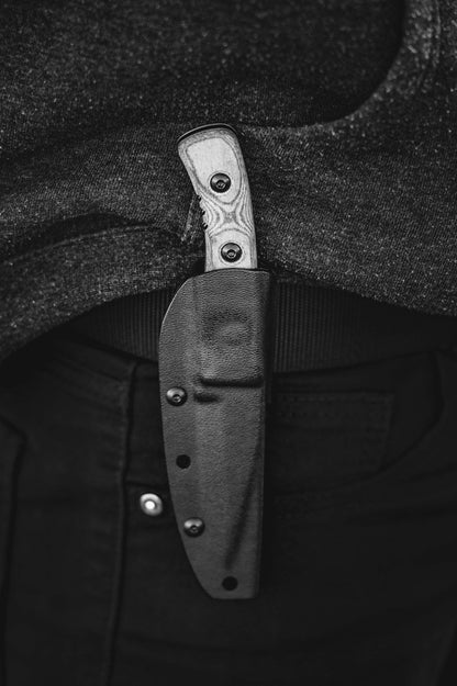 TOPS Knives Little Bro Knife Fixed Blade (3" Black Plain)
