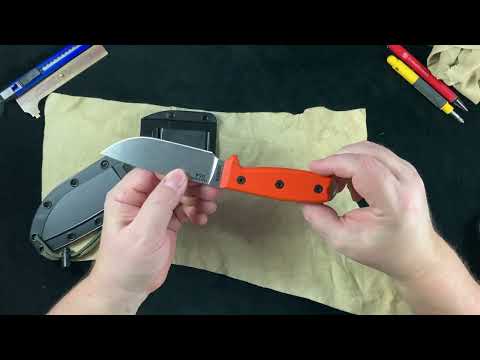 ESEE Model 4 Plain Edge S35VN, Orange G10 Handle 4P35V-OR with sheath + clip