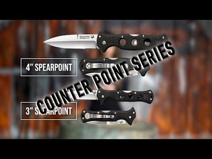 Cold Steel 10AB Counter Point Lockback Knife with Black Griv-Ex Handle