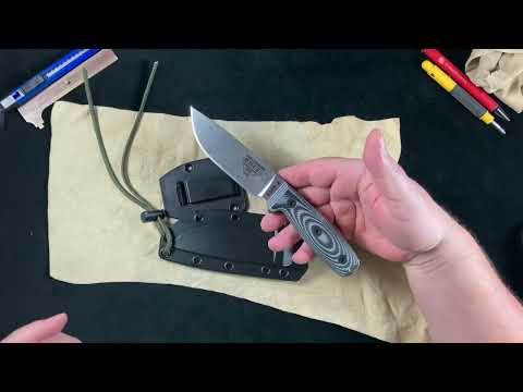 ESEE Model 4 Plain Edge S35VN, Grey Black G10 3D Handle 4P35V-002 with sheath + clip
