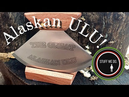 Rough Rider 851 The Great Alaskan ULU Fixed Stainless Blade Knife with Wood Handles
