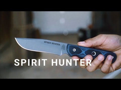 TOPS Knives Spirit Hunter 2 - Tactical Gray Finish - 4.25" Blade - Blue and Black G10 Handle
