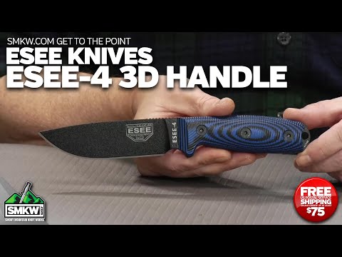 ESEE Model 4 Dark Earth Blade 3D Black G10 survival knife 4PDE-001 black sheath + belt clip 