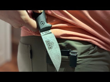 ESEE Model 3 S35VN 3D Black G10 survival knife 3PM35V-001 black sheath + belt clip
