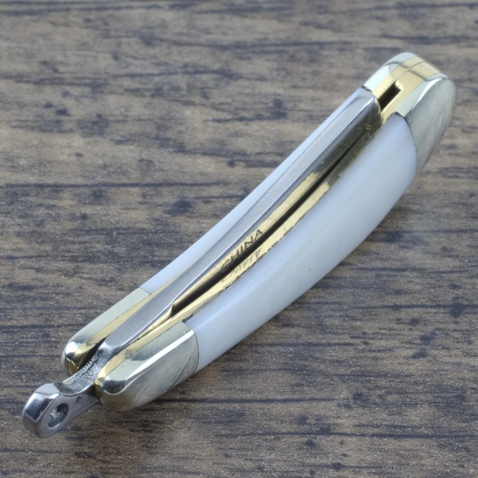 Rough Rider 1363 Mini Razor Folding Pocket Knife with White Pearl Handle
