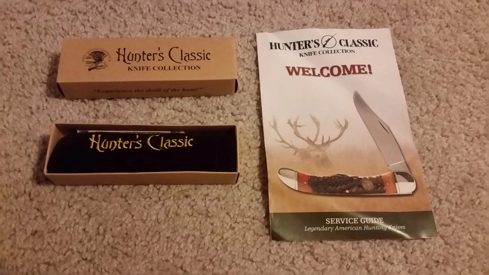 Miscellaneous Folding Hunter Pocket Knife Orange Bone H1730- Buy now at Mjoutdoorsgear UK