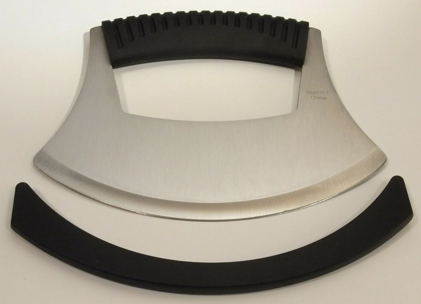 Benchmark 117 Kitchen Stainless ULU Blade Knife with Black Synthetic Handle
