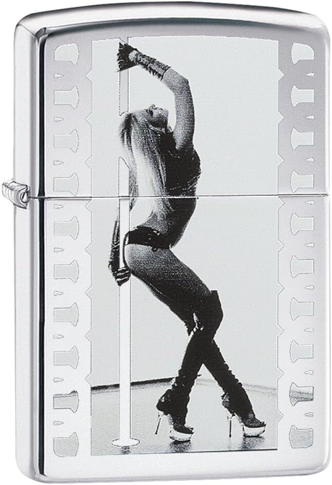Zippo Pole Dancer Windproof Lighter, High Polish Chrome 28448 – image 1