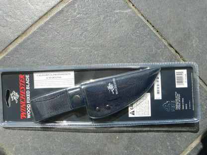 Winchester Hunter Fixed Blade Knife Brown Wood (3.875" Satin) G41340
