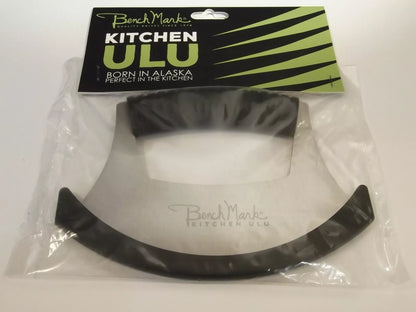 Benchmark 117 Kitchen Stainless ULU Blade Knife with Black Synthetic Handle
