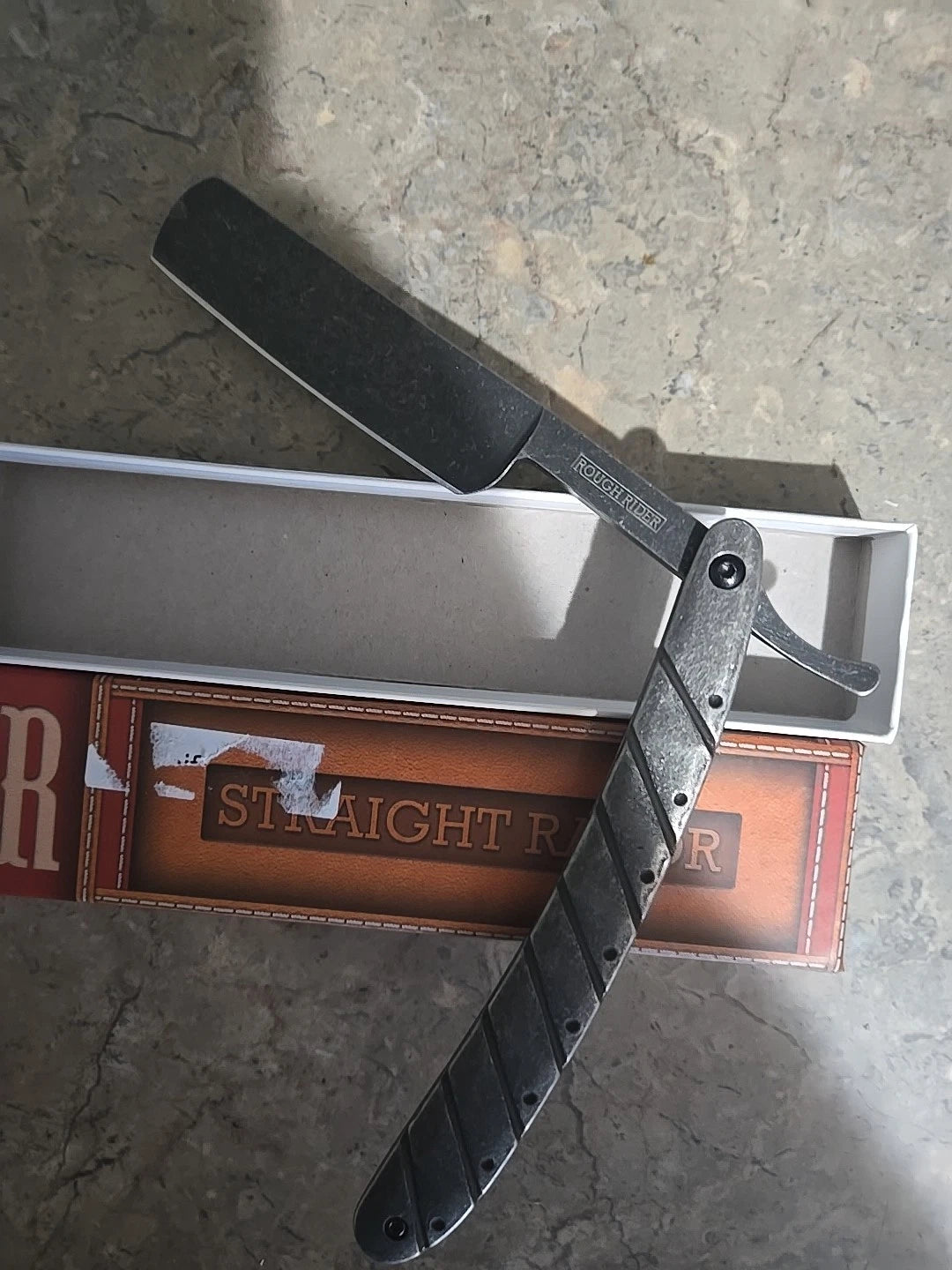 Rough Rider 1715 Stonewashed Razor with Stainless Handle
