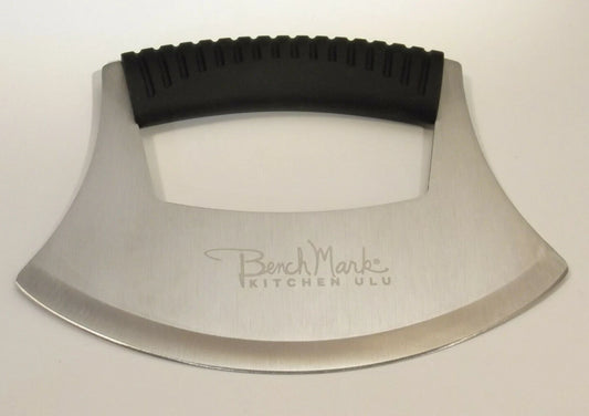 Benchmark 117 Kitchen Stainless ULU Blade Knife with Black Synthetic Handle
