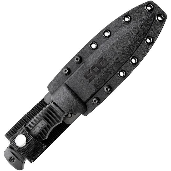 SOG E37TK SEAL Pup Elite Serrated Black Fixed Blade Knife Zytel Handles
