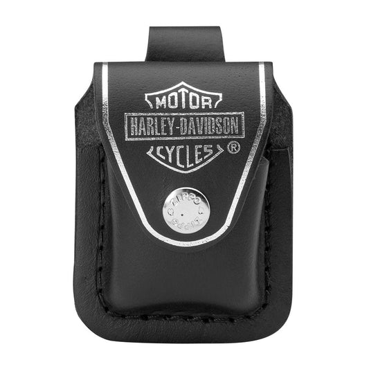 Zippo Harley-Davidson Genuine Leather Lighter Pouch with Belt Loop, Black – image 1