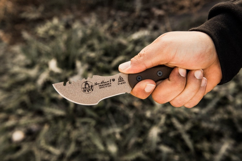 TOPS Tom Brown Tracker T-4 survival knife, tan TBT04TAN
