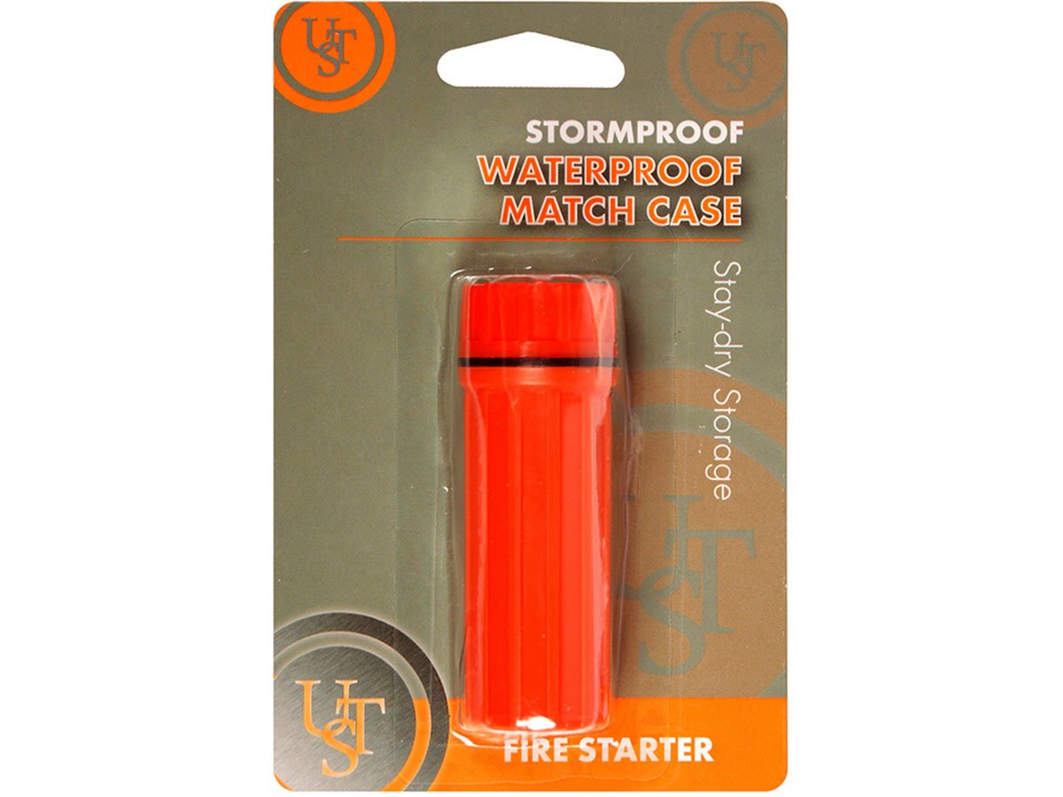 UST Waterproof Match Case with Striker, Orange 20-310-009 – image 3