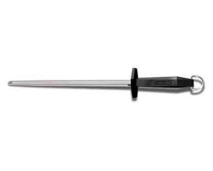 Victorinox 7.8991.33 12" Regular Cut Round Sharpening Steel, Black Plastic Handle | Denson CFE

