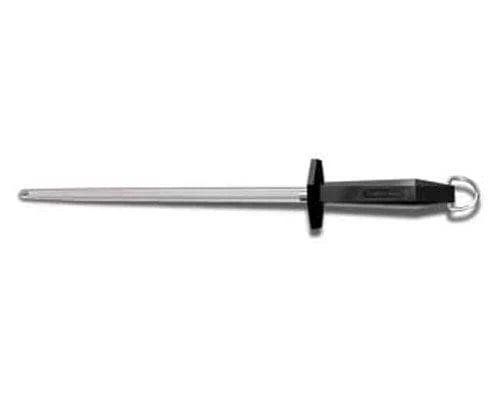 Victorinox 7.8991.33 12" Regular Cut Round Sharpening Steel, Black Plastic Handle | Denson CFE
