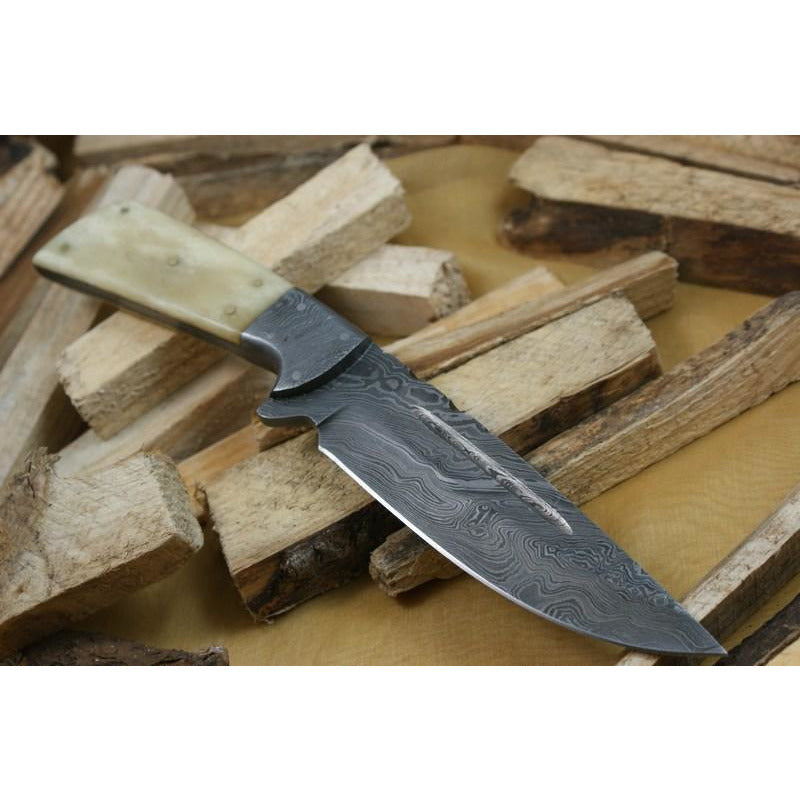 Custom Handmade Hunting Knife With Leather Sheath by Knife King