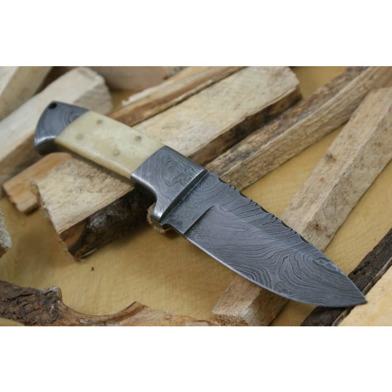 Custom Handmade Hunting Knife With Leather Sheath by Knife King