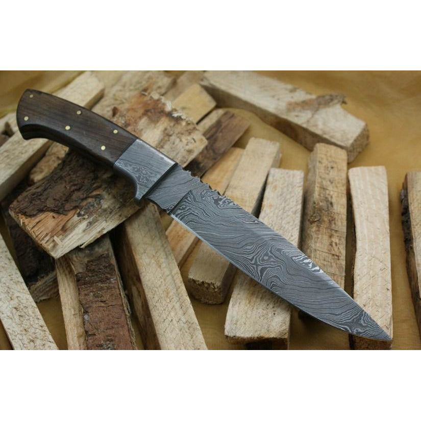Custom Handmade Hunting Knife With Leather Sheath by Knife King
