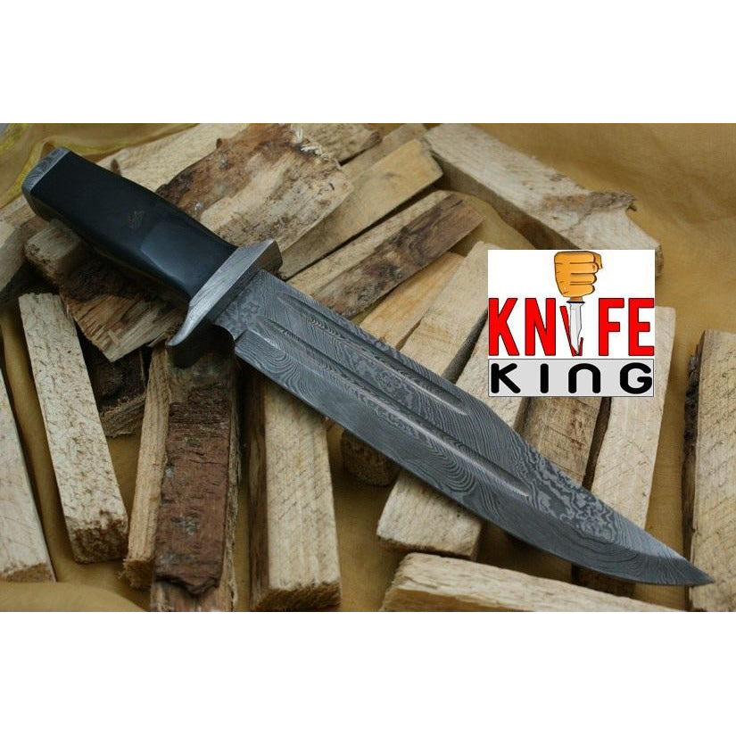 Custom Handmade Bowie Knife With Leather Sheath by Knife King