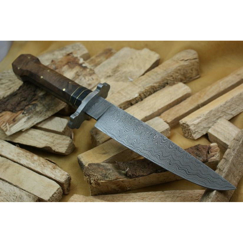 Custom Handmade Bowie Knife With Leather Sheath by Knife King