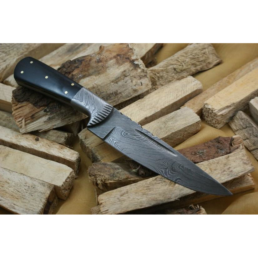 Custom Handmade Hunting Knife With Leather Sheath by Knife King