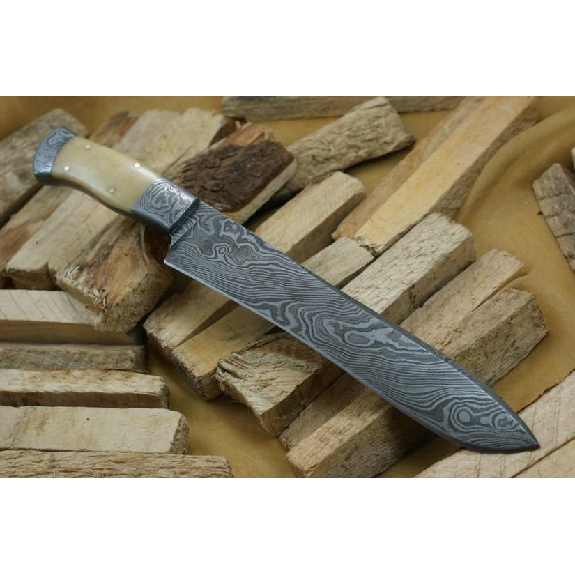 Custom Handmade Hunting Knife With Leather Sheath by Knife King