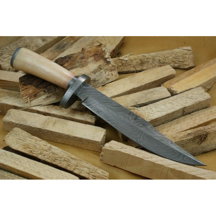 Custom Handmade Bowie Knife With Leather Sheath by Knife King