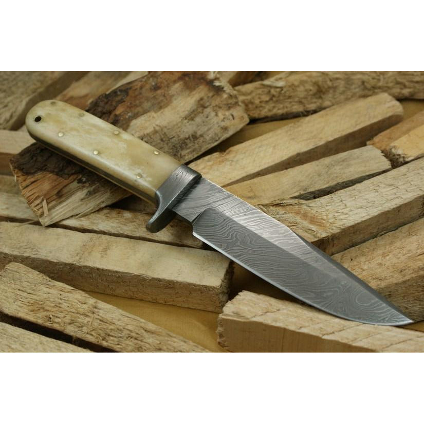 Custom Handmade Hunting Knife With Leather Sheath by Knife King