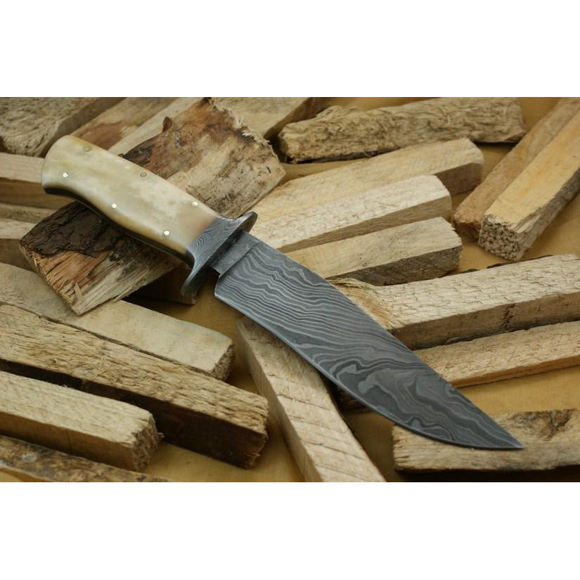 Custom Handmade Hunting Knife With Leather Sheath by Knife King