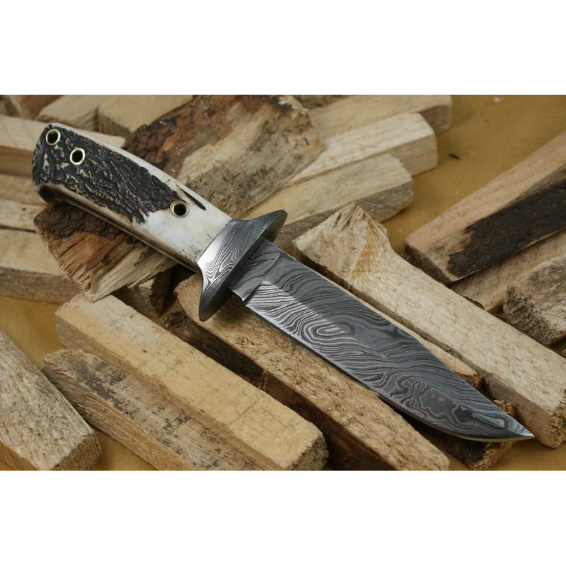 Custom Handmade Hunting Knife With Leather Sheath by Knife King