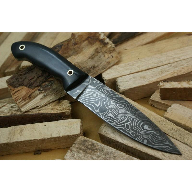 Custom Handmade Hunting Knife With Leather Sheath by Knife King