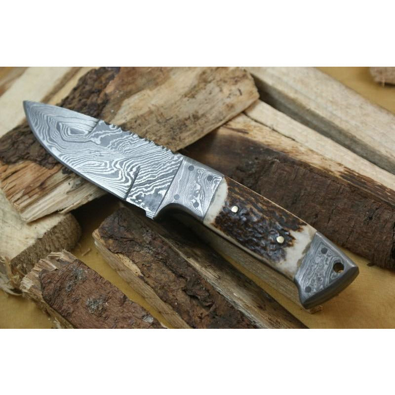 Custom Handmade Hunting Knife With Leather Sheath by Knife King