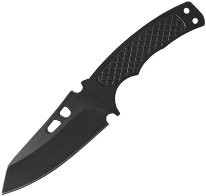 ABKT TAC 017 Recon Ops Neck Fixed Blade Knife Black Handles