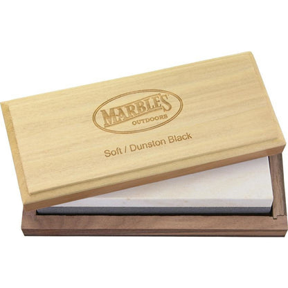 Arkansas Sharpeners Soft Arkansas Whetstone MB6 Measures 6" x 2" x 1". Wood Stor