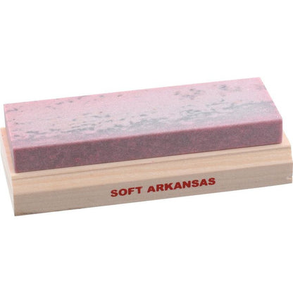 AC 5 Soft Arkansas Sharpning Oil Stone with Mounted On Oak Block
