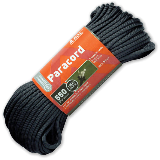 Adventure Medical 550 Paracord 100ft Black 0140-1740