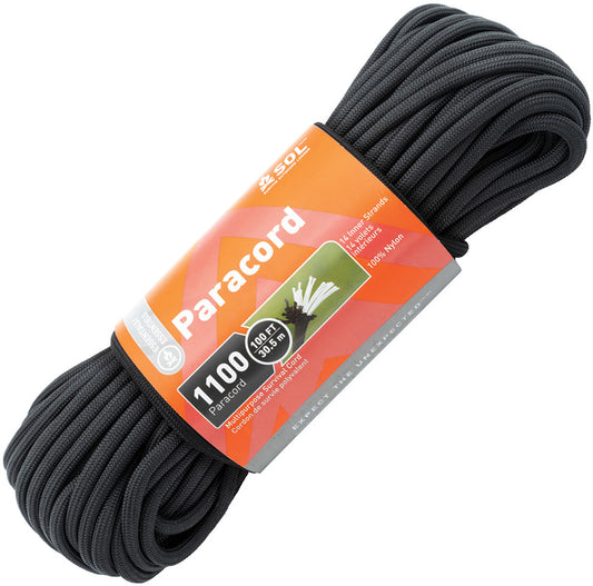Adventure Medical 1100 Paracord 100ft Black 0140-1744