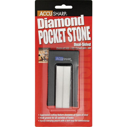 AccuSharp 027C Diamond Pocket Stone with Black Belt Pouch
