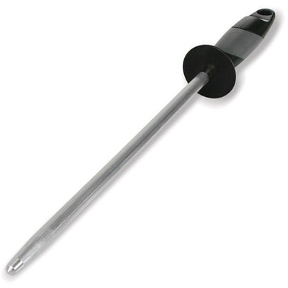 AccuSharp 032C Butcher Steel 9 Inch AccuSharp Sharpener with Black Composition Handle
