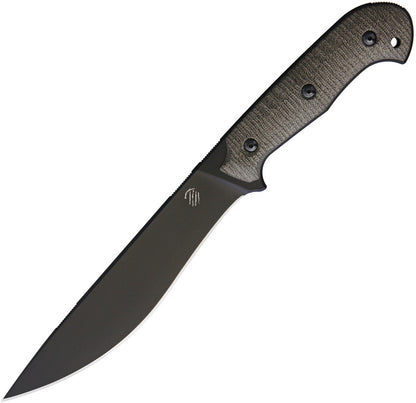 Bastinelli Creations S224 SILENCE Large Fixed Blade Knife Green Handles
