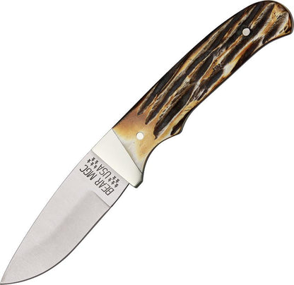 Bear & Son Pro Skinner Stag Fixed Blade Knife (2.375" Satin) 548 - Mjoutdoorsgear UK