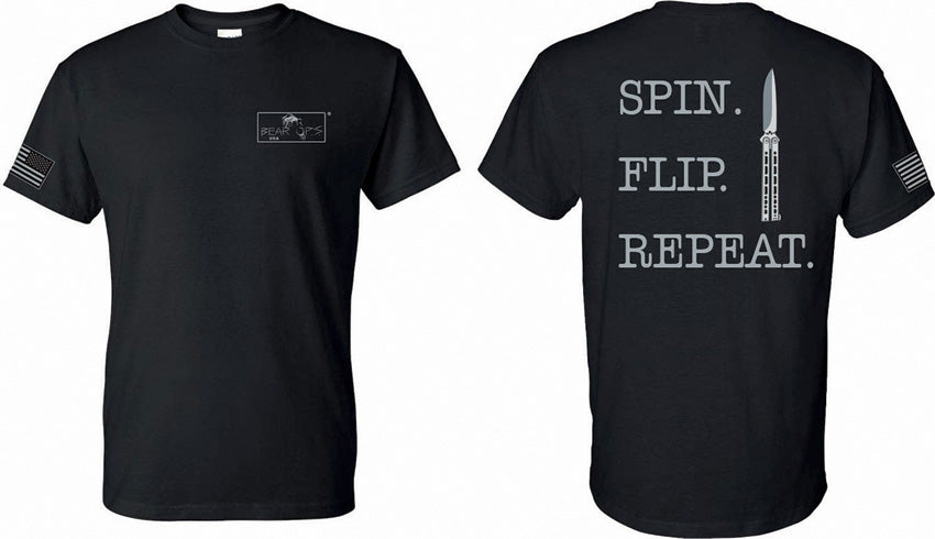 Bear & Son Spin Flip Repeat T-Shirt 2X T-OPS-FSR-2X